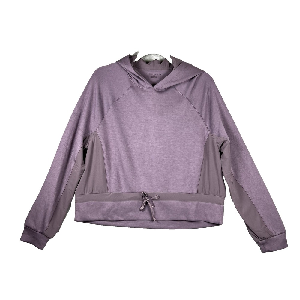 TRAVIS MATHEWS Golden State Hoodie Jacket Women's‎ Size LG Purple Drawcord Soft